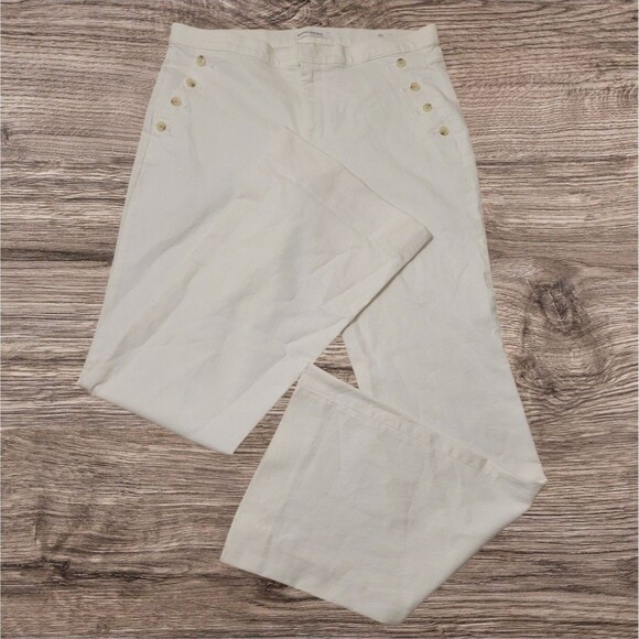 Banana Republic Premium Denim White Flare Leg Jeans Womens Size 32L (36x34) - Picture 5 of 16